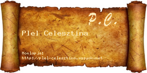 Plel Celesztina névjegykártya